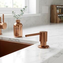 Pure.Sink Elite Steel Shine inbouw Zeepdispenser PVD koper van boven navulbaar PS9010-62